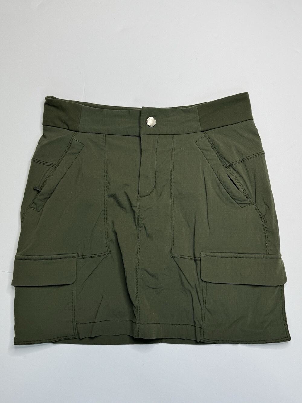 Athleta Trekkie 2.0 Skort Womens 4 Olive Green Cargo Hiking Stretch